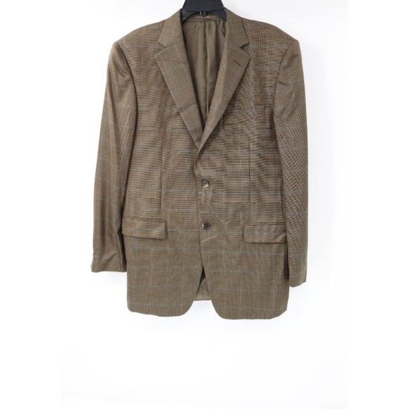 Ermenegildo zegna sport coat men's 40R Trofeo Silk wool Fit rom windowpane plaid